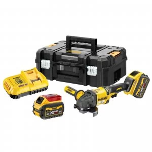 Image of DEWALT DCG418 54v XR Cordless FLEXVOLT High Power Angle Grinder 125mm 2 x 6ah Li-ion Charger Case