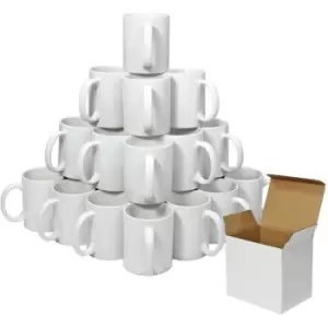 Image of PixMax Blank Polymer Coated 11oz Sublimation Mugs & Gift Boxes, - White