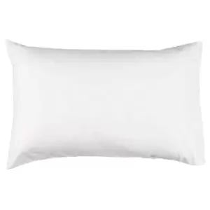 image of Paoletti Plain Housewife Pillowcase (Pack of 2) (One Size) (White)