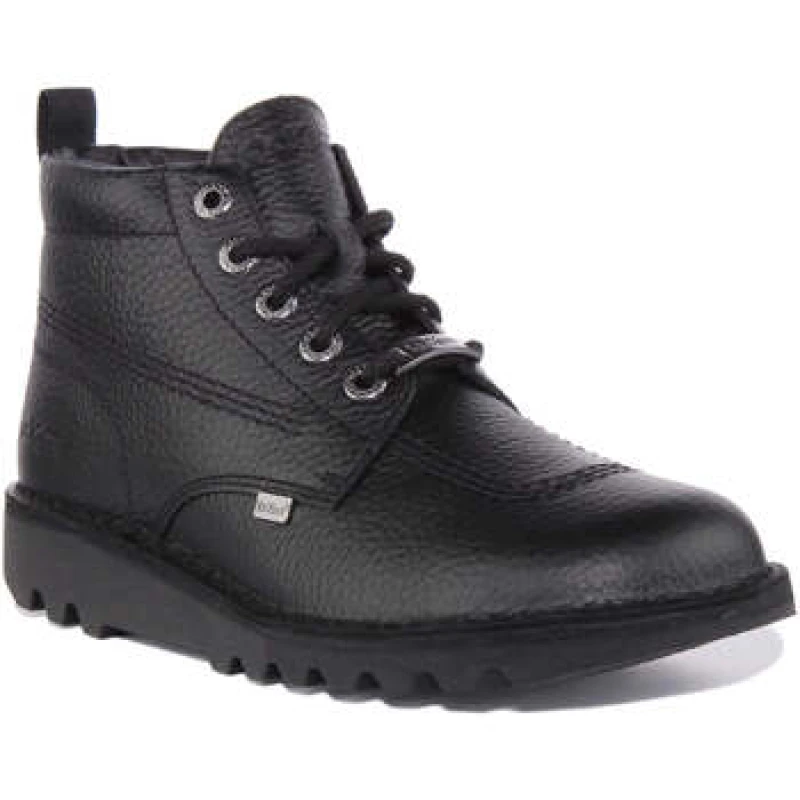 Image of Kickers Kick Hi Tumble womens Boots in Black