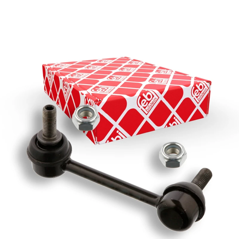 Image of FEBI BILSTEIN 34776 Anti-roll bar link OE Turbo NEW, Front Axle Left Steel Link Stabiliser (3229)