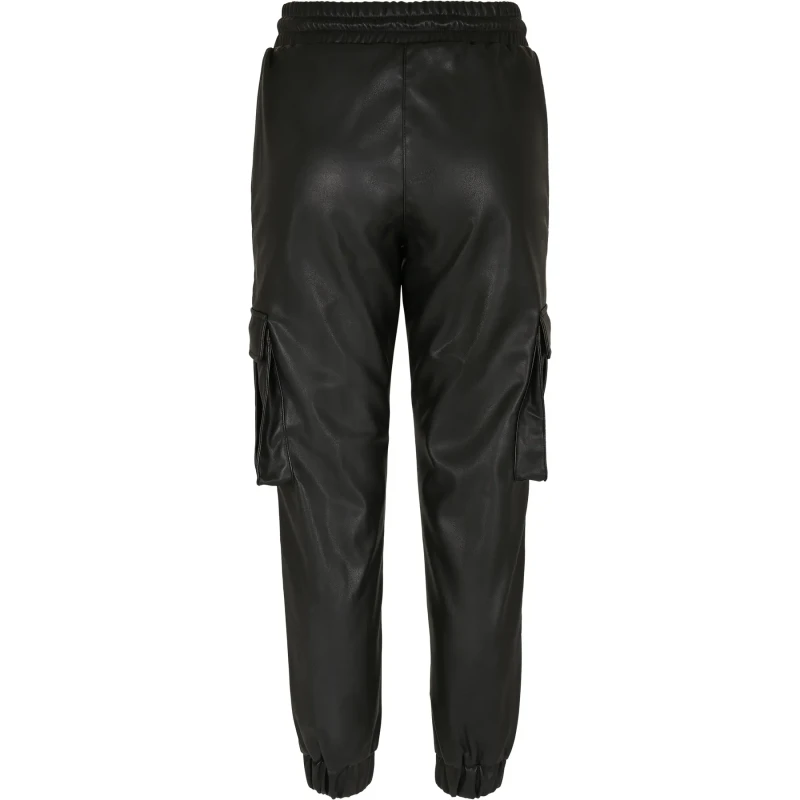 Image of Urban Classics Trousers cargo similicuir cargo femme Urban Classics Noir Female L