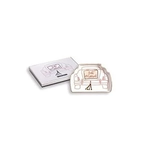 Image of Love You More Ceramic Dish - Just Married Car