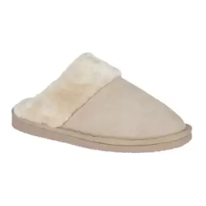 image of Mokkers Womens/Ladies Kelsei Suede Slippers (3 UK) (Stone)