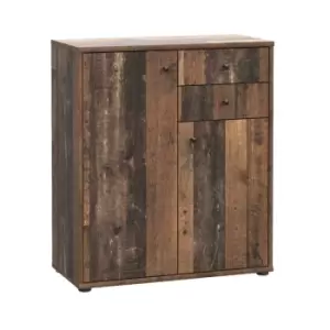 Image of FWStyle 2 Door 2 Drawer Rustic Storage Cabinet