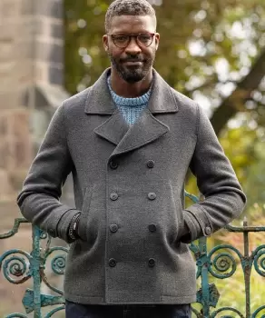 Image of Short Double Breasted Coat