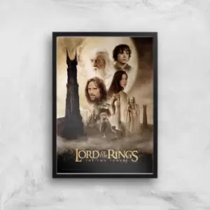Image of Lord Of The Rings: The Two Towers Giclee Art Print - A3 - Black Frame