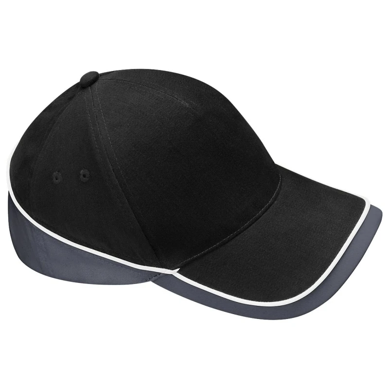 Image of Beechfield Beechfield Men Teamwear Competition Cap Baseball Headwear Pack of 2 in Black One Size Male 5059269088583