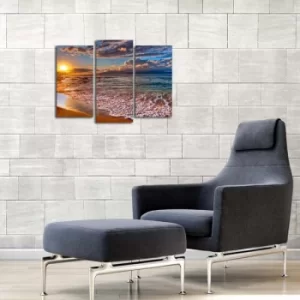 Image of 3PATHW-1 Multicolor Decorative Canvas Painting (3 Pieces)