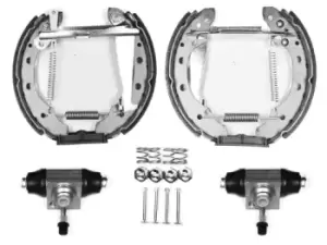 Image of JURID Brake Set, drum brakes with wheel brake cylinder 381331J VW,SKODA,SEAT,POLO (9N_),Polo Schragheck (6R1, 6C1),GOLF III (1H1),GOLF II (19E, 1G1)