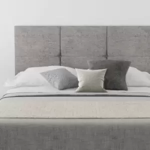 Image of Aspire - Caine Upholstered Headboard, Firenza Velour, Silver - Headboard 60cm Size Double (135x200)