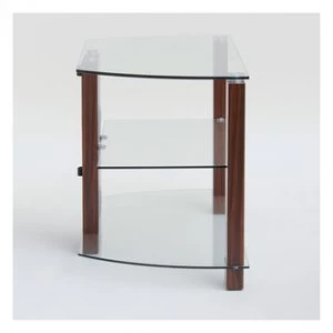 Image of TTAP L630 1050 3W Vision 1050mm TV Stand in Walnut with Clear Glass