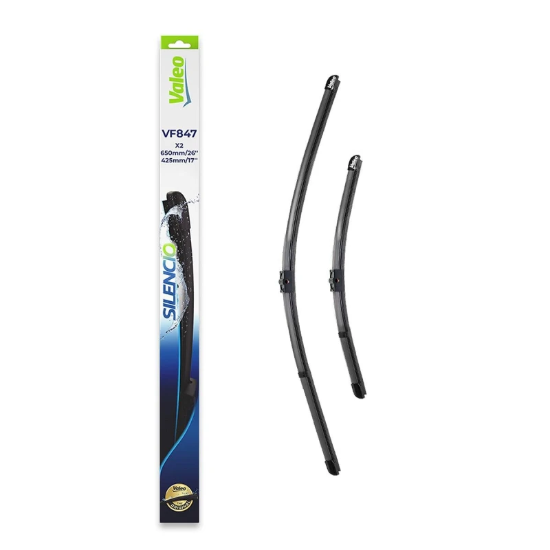 Image of VALEO 577847 Wiper blade Front, 425mm, with pre-mounted adaptor, Pin Fixing Wiper Blade (298)