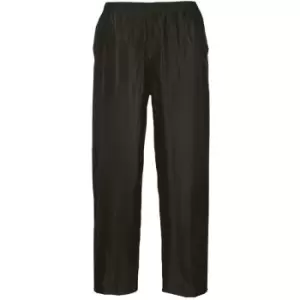 Image of Portwest - S441BKRXS - sz XS Classic Adult Rain Trousers - Black - Black