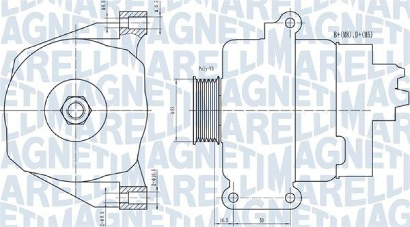 Image of MAGNETI MARELLI Alternator MAGNETI MARELLI 063731766010