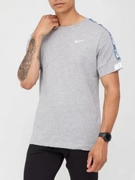 Image of Nike Sportswear Repeat T-Shirt - Grey, Size L, Men