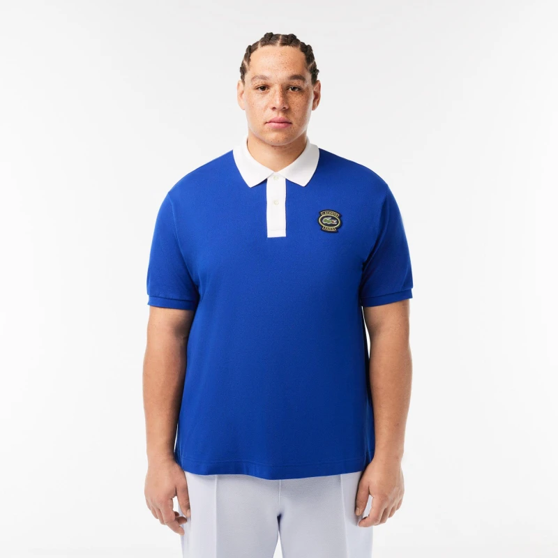 Image of Lacoste Heritage Polo Shirt - Blue Blue S