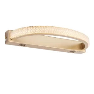 Image of Lorenzo Contemporary Designer Crystal LED Wall Light Satin Gold, Warm White