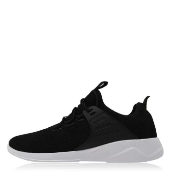 Image of Fabric Verona Ladies Trainers - Black