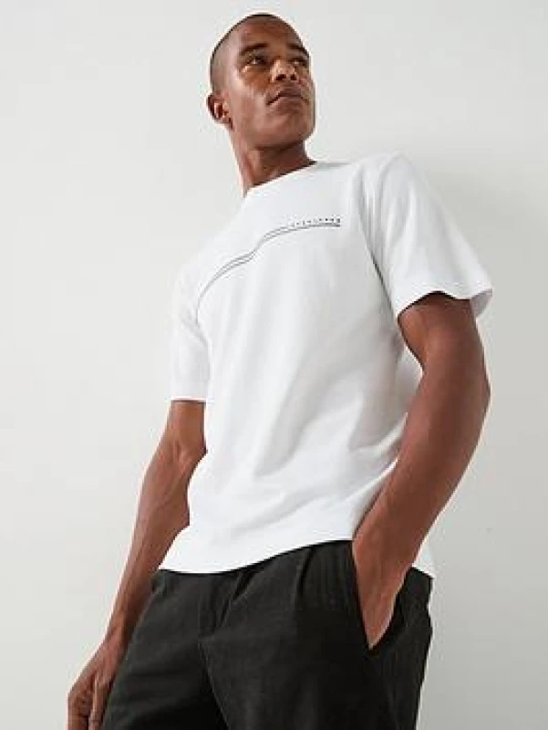 Image of jack & jones Short Sleeve T-Shirt White Polyester cotton S