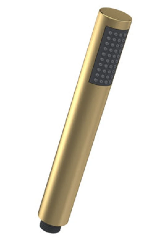 Image of Balterley Easyclean Round Single Function Shower Handset Brushed Brass Bronze