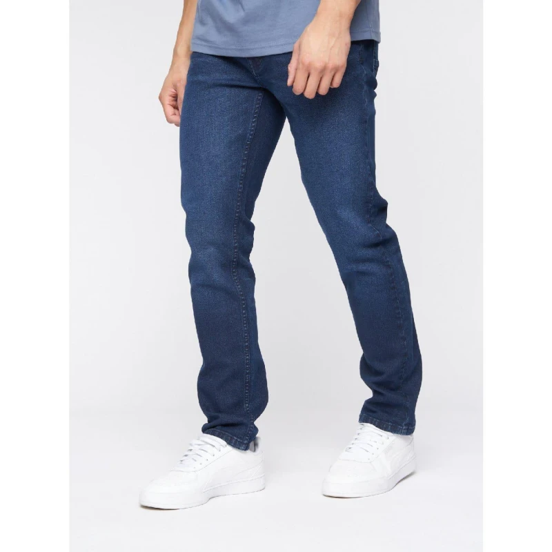 Image of Crosshatch Crosshatch Men Malcolm Slim Fit Jeans in Dark Blue Size: 32S Dark Blue 32S Male 5059294417747
