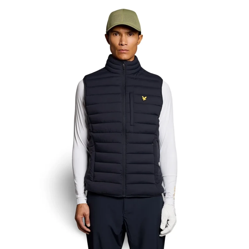 Image of Lyle & Scott Lightweight and stretchy sleeveless puffer jacket Lyle & Scott Bleu Male L