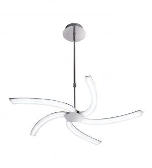 Image of Telescopic 30W LED 3000K, 3000lm, Polished Chrome, Frosted Acrylic