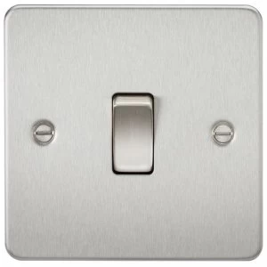Image of 10 PACK - Flat Plate 10AX 1G Intermediate Switch - Brushed Chrome