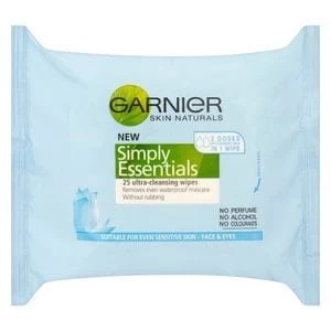 Image of Garnier Skin Naturals Vitamin Enriched Cleansing Wipes 25