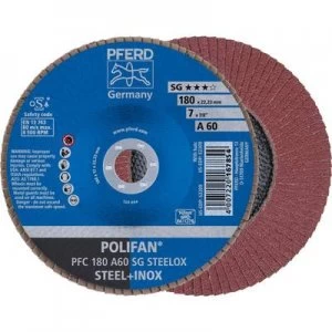 image of PFERD 67706185 POLIFAN-serrated washer PFC 180 A 60 SG STEELOX Diameter 180 mm 10 pc(s)