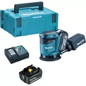 Image of Makita DBO180 18v Cordless LXT Orbital Disc Sander 125mm 2 x 5ah Li-ion Charger Case