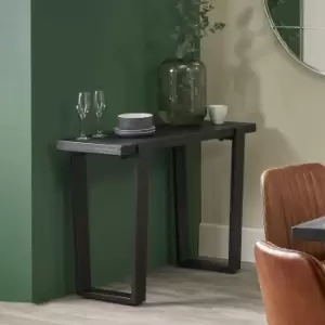 Image of Pacific Mashu Console Table, Black Mango Wood Black