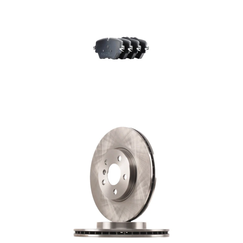 Image of RIDEX 3405B2080 Brake disc and pads set Front Axle, Brake Disc Type: internally vented, prepared for wear warning indicator Brake Set,disc brakes (34