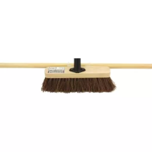 image of 12" Soft Coco Broom C/W 6 0" Wooden Handle