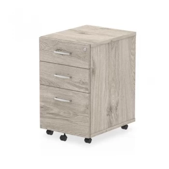 Image of Trexus Tall Under Desk Mobile Pedestal 440x550x695mm Grey Oak Ref