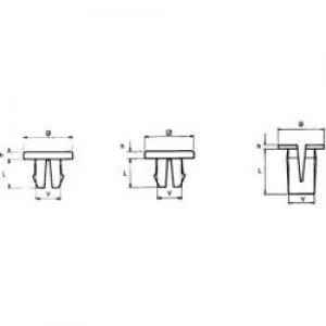 Image of PB Fastener 317 1994 000 Split Nut PA 6.6 Ecru