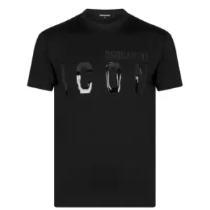 Image of DSQUARED2 Icon Patent T Shirt - Black