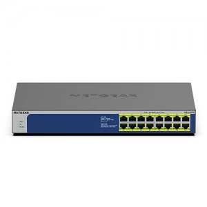 image of Netgear GS516PP Unmanaged Gigabit Ethernet (10/100/1000) Blue Gray Power over Ethernet (PoE)