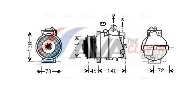 Image of Air conditioning compressor AVA COOLING SYSTEMS MSAK568