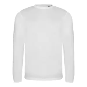 image of AWDis Mens Long Sleeve Tri-Blend T-Shirt (M) (Solid White)