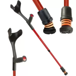 Image of Flexyfoot Soft Grip Open Cuff Crutch - Red