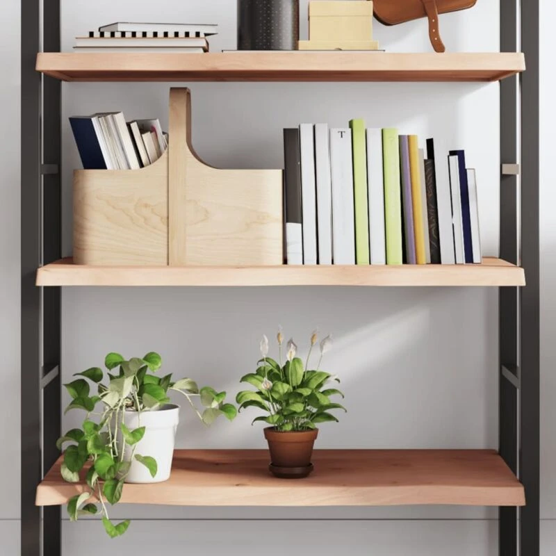 Image of VIDAXL Vidaxl - Wall Shelf 100x50x(2-4) cm Untreated Solid Wood Oak 8720845812881