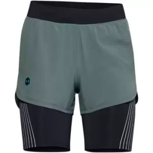 Image of Under Armour Rush Run 2 Shorts Womens - Green