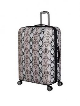 IT Luggage Sheen Snake Print Large Suitcase