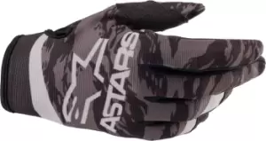 Image of Alpinestars Radar 22 Motocross Gloves, black-grey, Size L, black-grey, Size L