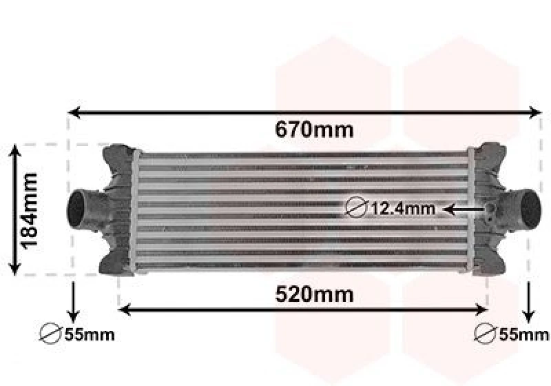 Image of VAN WEZEL Intercooler VAN WEZEL 18014710