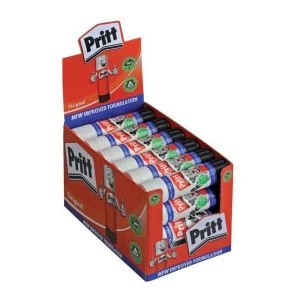 Image of Pritt 43g Solid Washable Non Toxic Glue Stick Large White Pack of 24 Jan Dec 2019