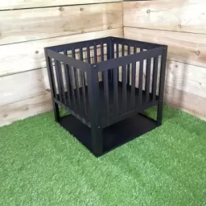 Image of Hamble Distribution - 40cm Square Fire Pit Basket Garden Patio Wood Solid Fuel Burner