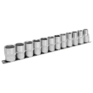 Image of Sealey AK2791 Socket Set 12pc 1/2"Sq Drive 6pt WallDrive Metric